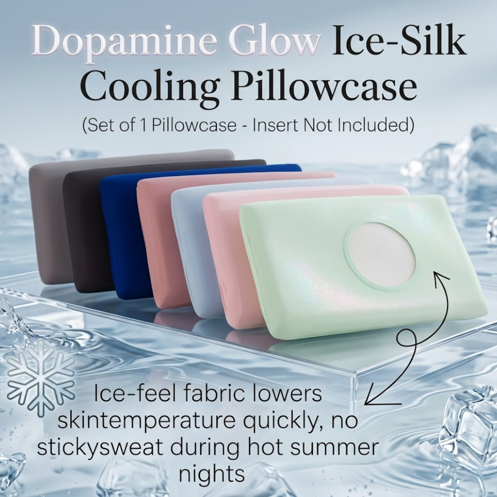 Dopamine Glow Ice-Silk Cooling Pillowcase
