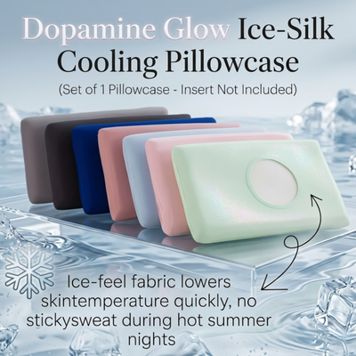 Dopamine Glow Ice-Silk Cooling Pillowcase