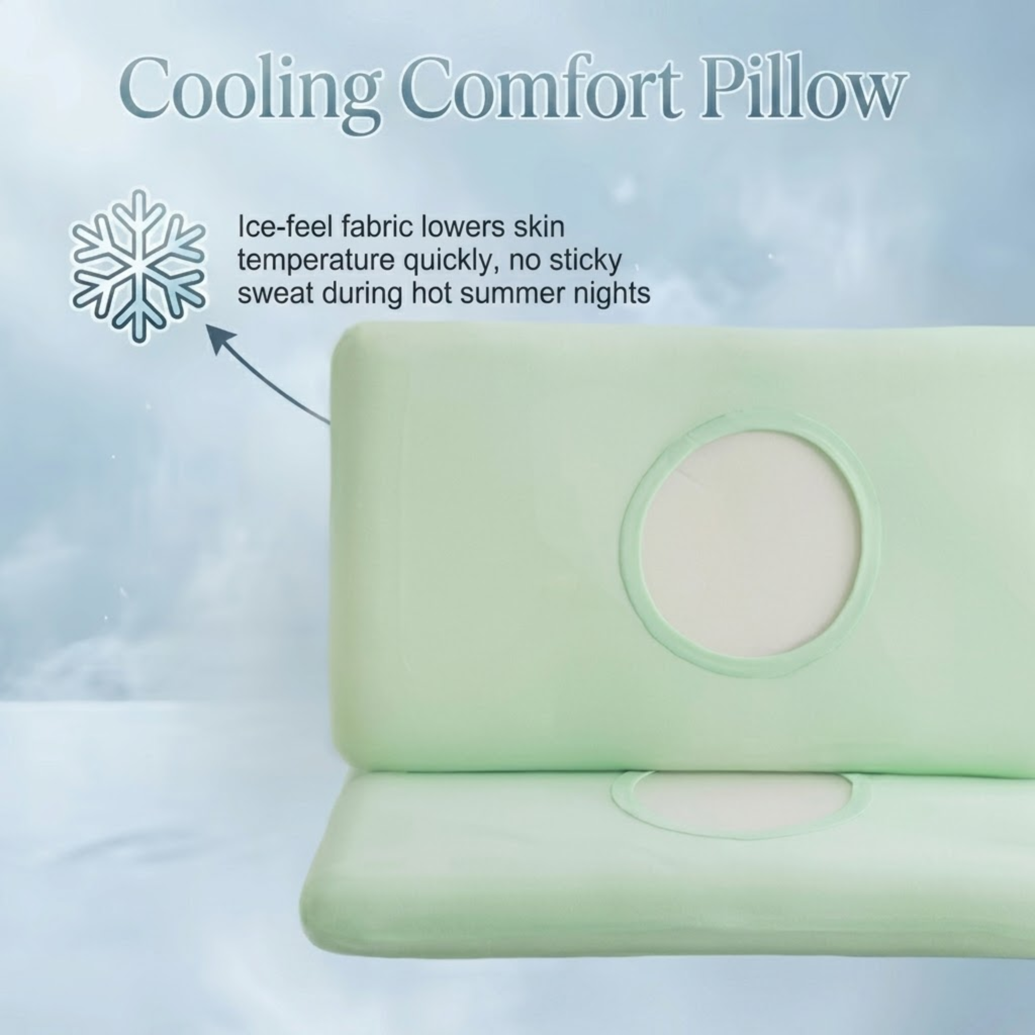 Dopamine Glow Ice-Silk Cooling Pillowcase
