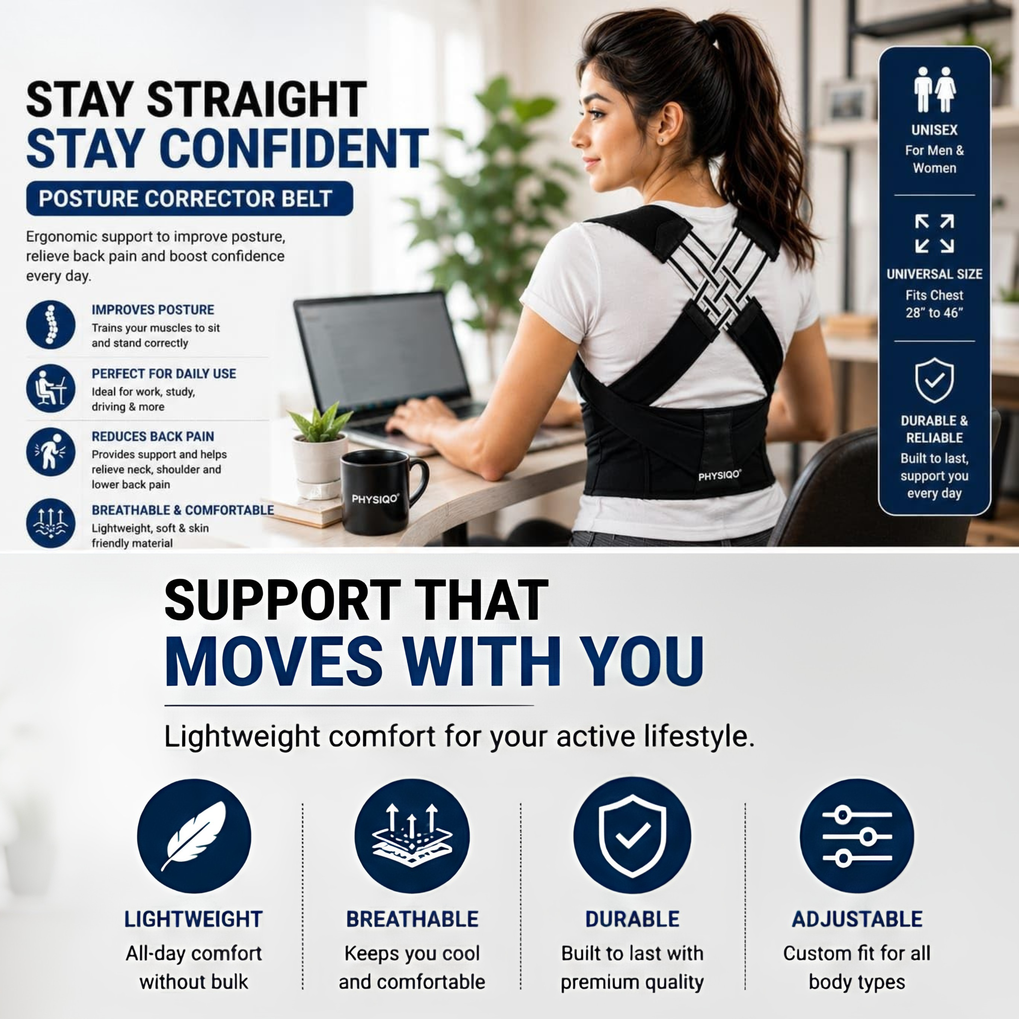 🔥HOT TIKTOK🔥 Premium Posture Corrector Belt