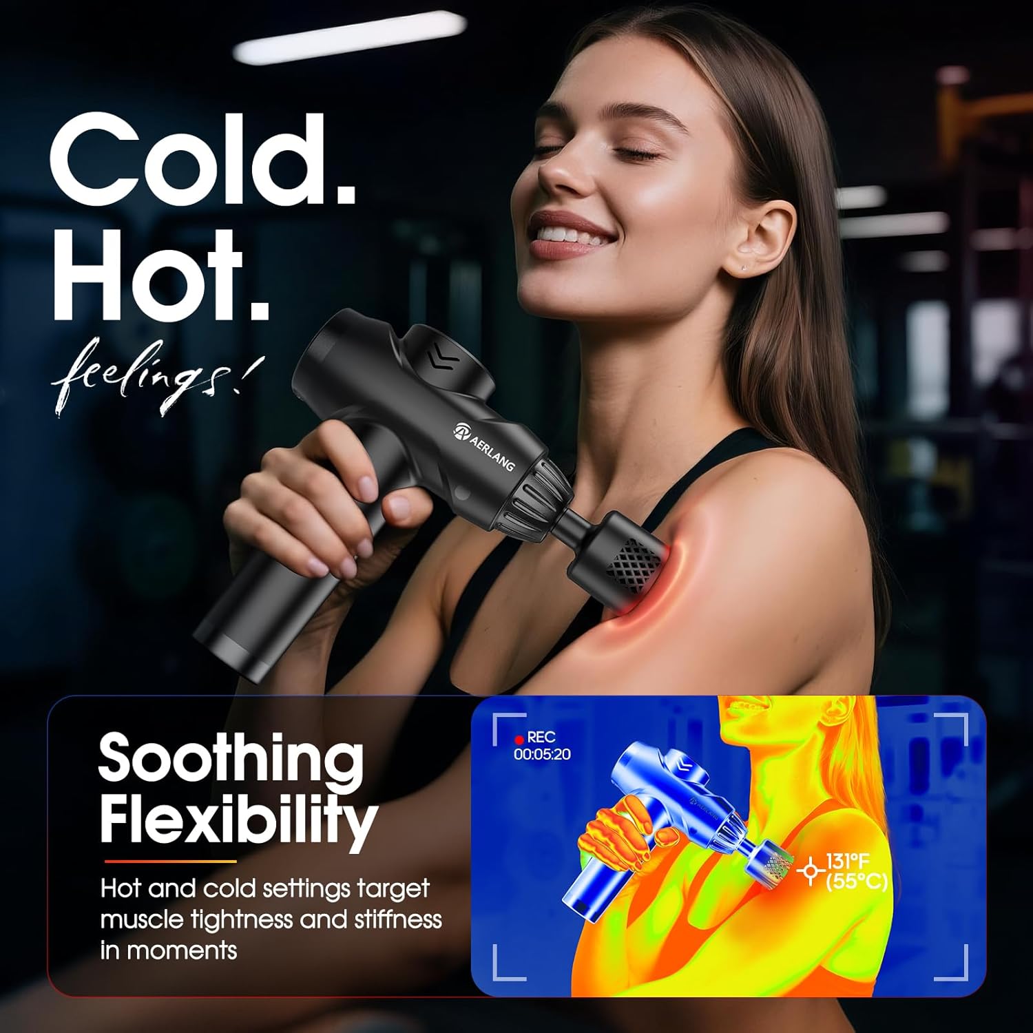 🏆 PRO-GRADE RECOVERY🏆 Premium Hot & Cold Deep Tissue Massage Gun