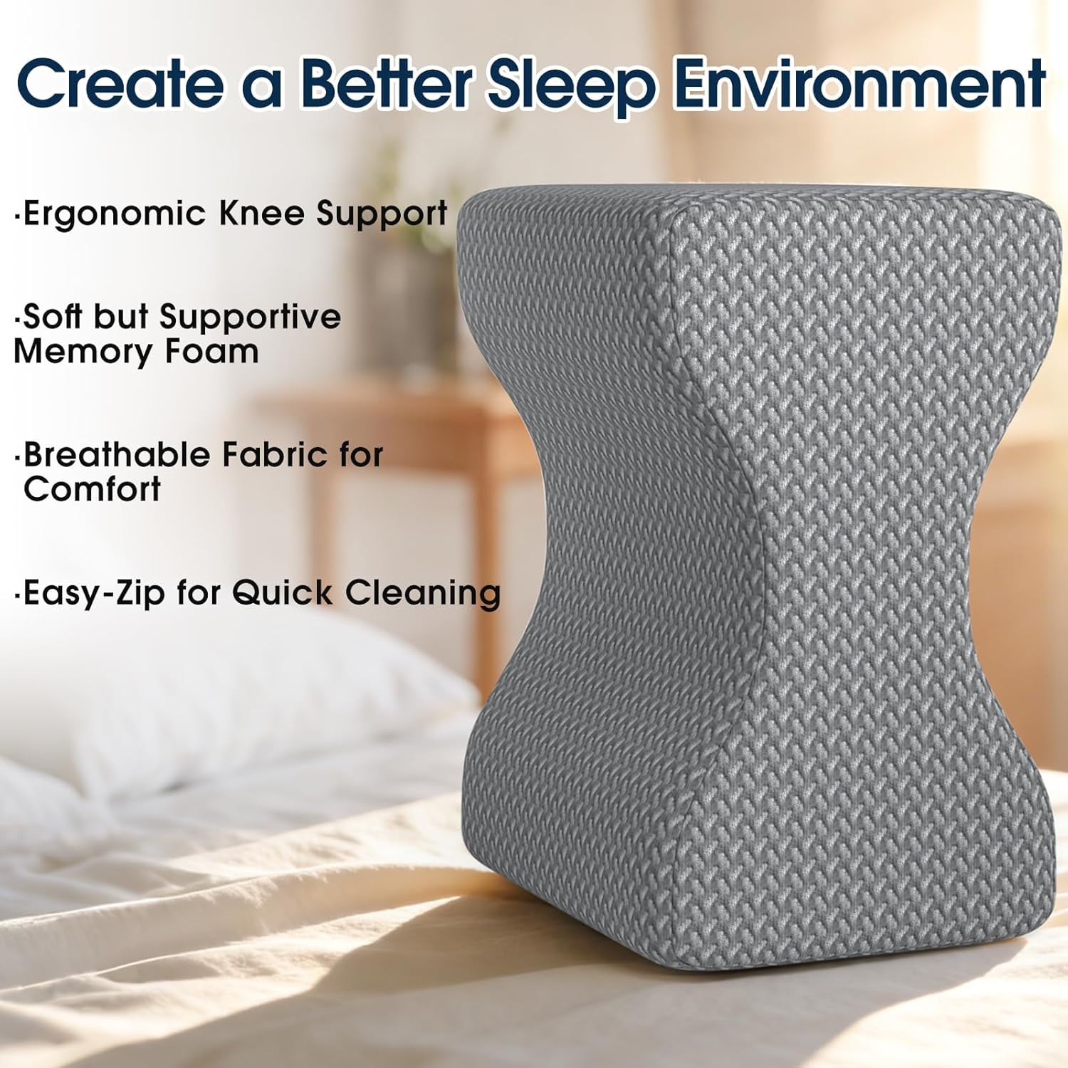 🤍 MOM-TO-BE FAVORITE🤍Ergonomic Memory Foam Knee Pillow