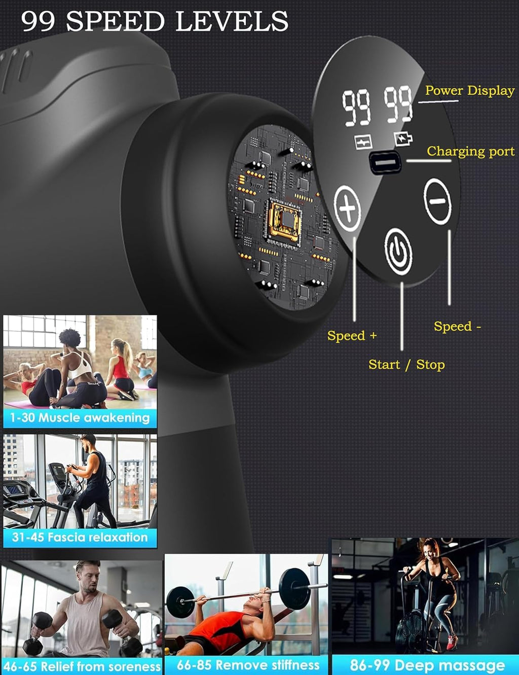 Smart Percussive Therapy Massage Gun