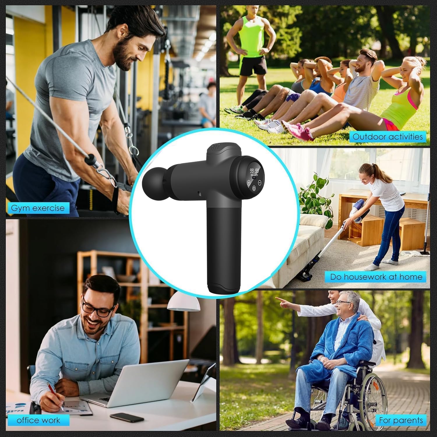 Smart Percussive Therapy Massage Gun